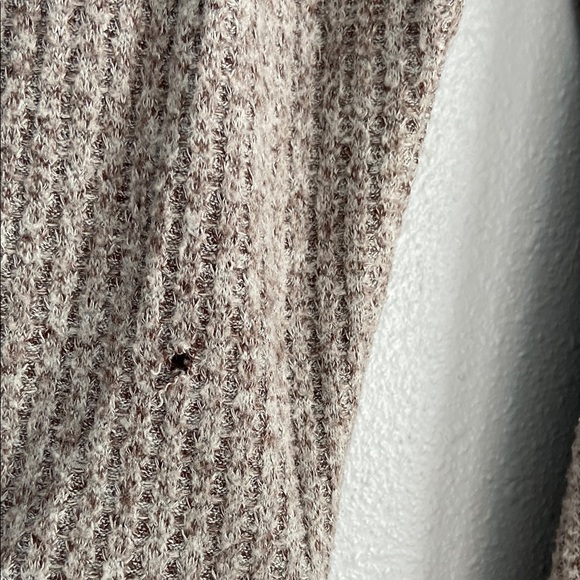 Unbranded Women's Beige Hooded Sweater Open Front Cardigan Long Sleeves Sz L - Picture 10 of 11